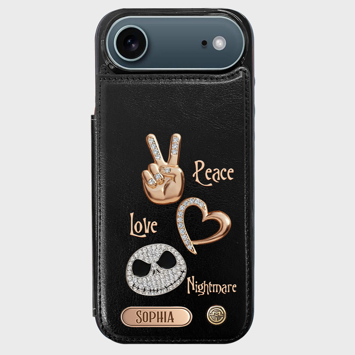 Peace Love Nightmare - Personalized Nightmare Wallet Phone Case