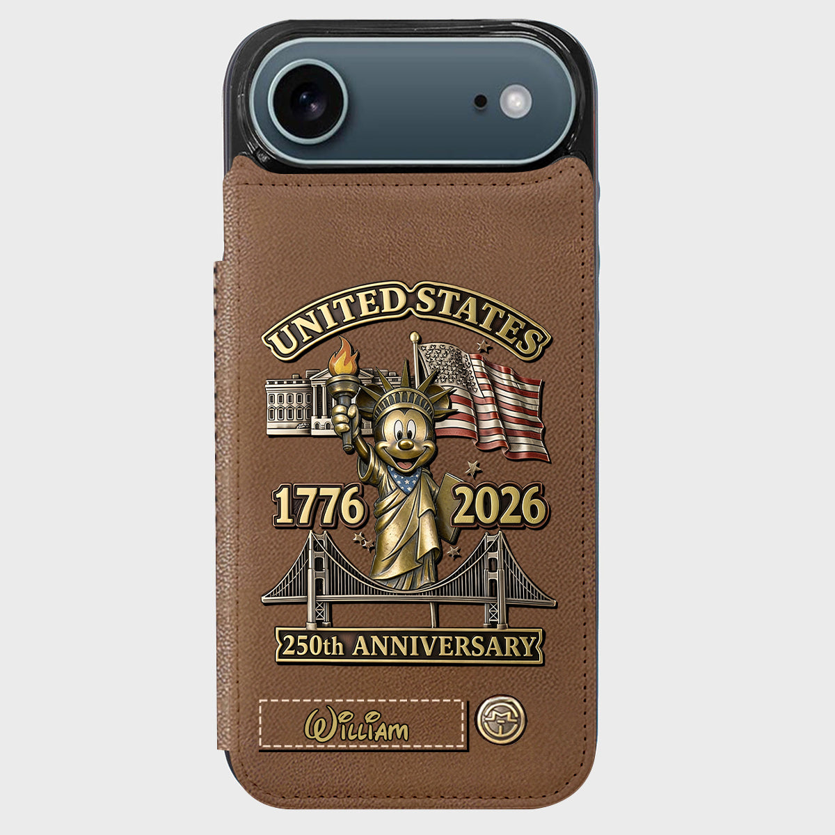250 Years Of Freedom 1776 2026 - Personalized Mouse Wallet Phone Case