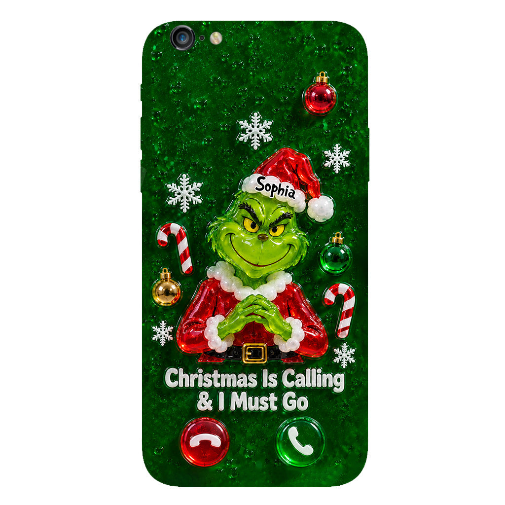 Christmas Is Calling & I Must Go - Personalized Stole Christmas Full Print Phone Case