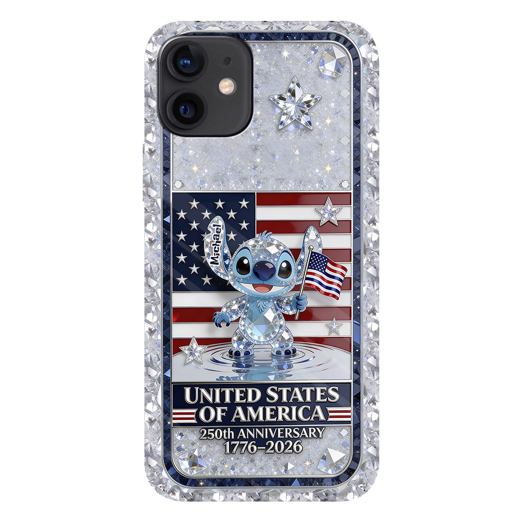 USA 250th Anniversary Cute Cartoon - Personalized Ohana Full Print Phone Case