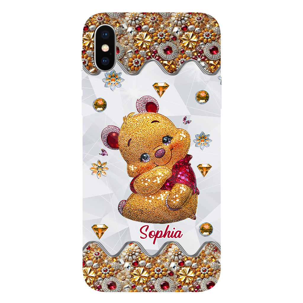Cute Yellow Bear - Personalized Mouse Full Print Phone Case