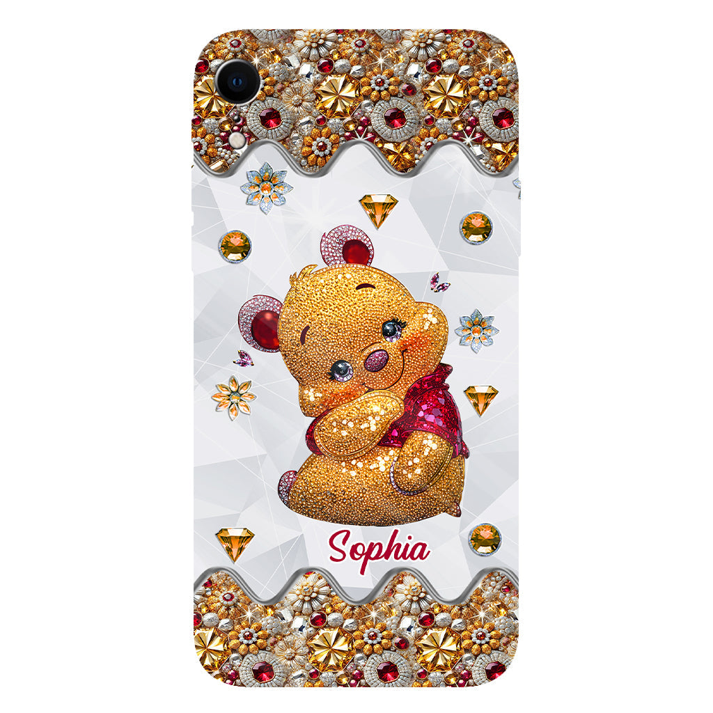 Cute Yellow Bear - Personalized Mouse Full Print Phone Case