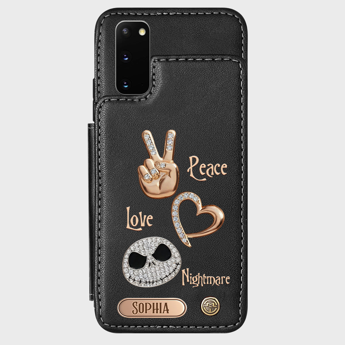 Peace Love Nightmare - Personalized Nightmare Wallet Phone Case