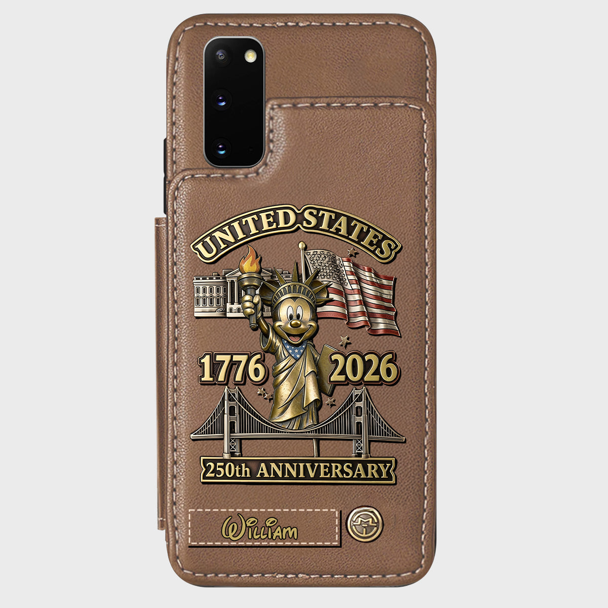 250 Years Of Freedom 1776 2026 - Personalized Mouse Wallet Phone Case