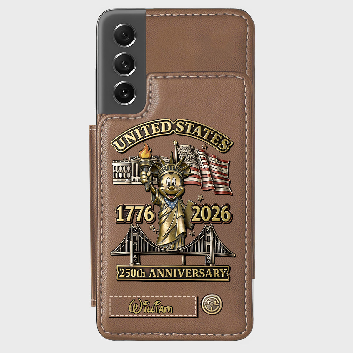 250 Years Of Freedom 1776 2026 - Personalized Mouse Wallet Phone Case