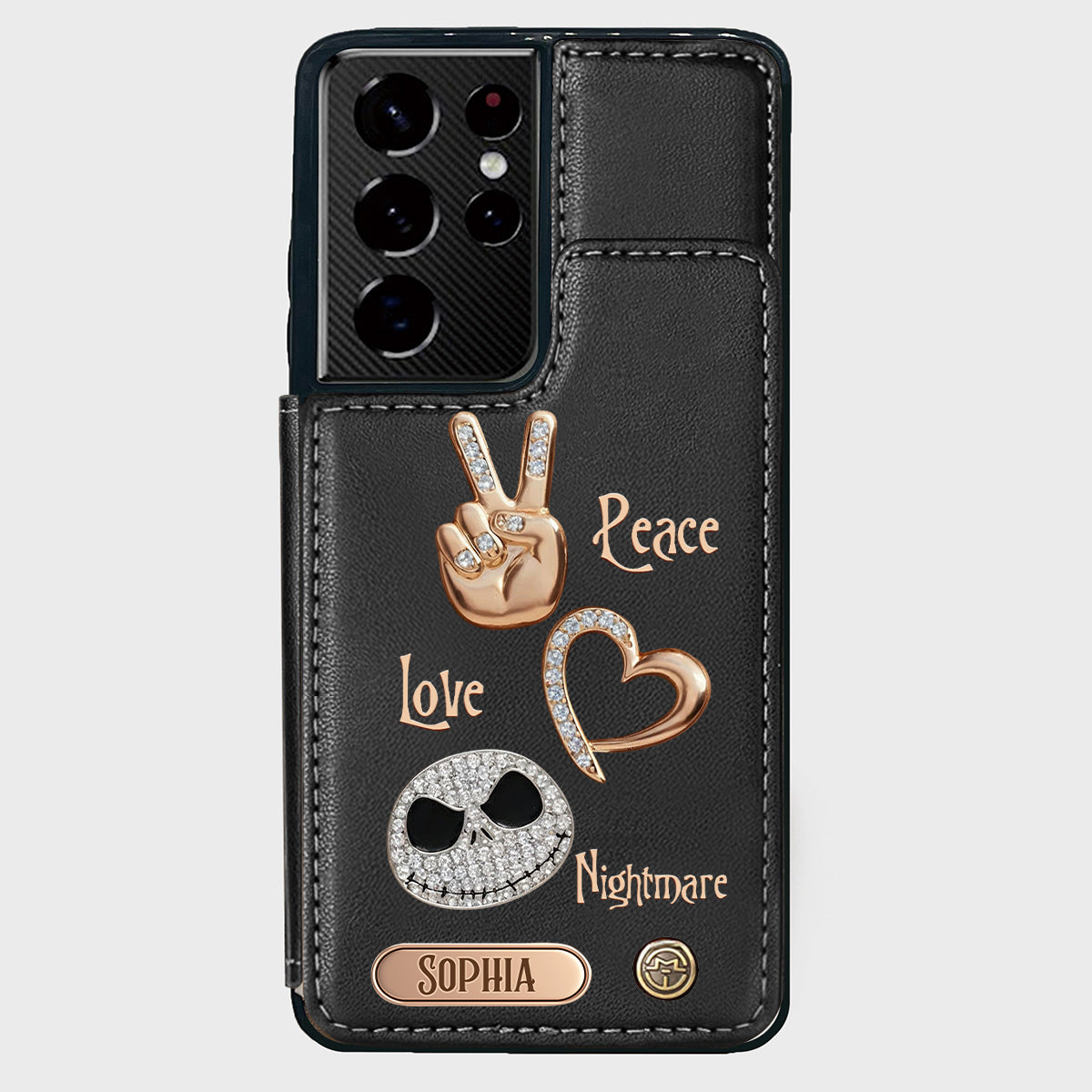 Peace Love Nightmare - Personalized Nightmare Wallet Phone Case