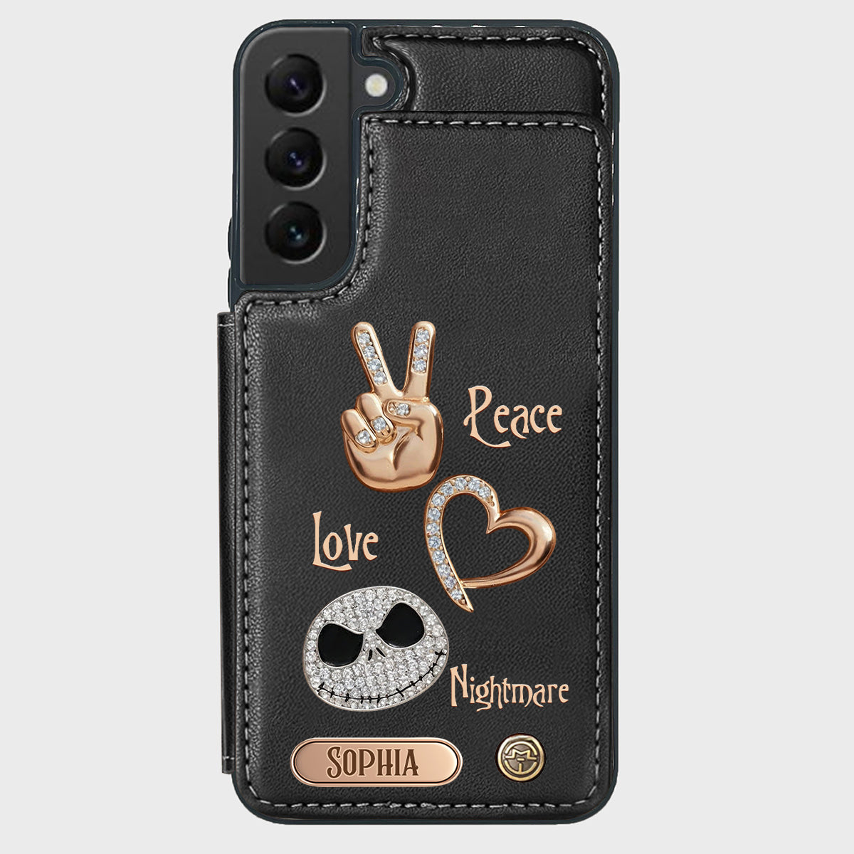 Peace Love Nightmare - Personalized Nightmare Wallet Phone Case