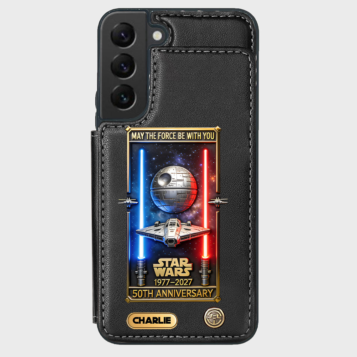 50th Anniversary - Personalized The Force Wallet Phone Case