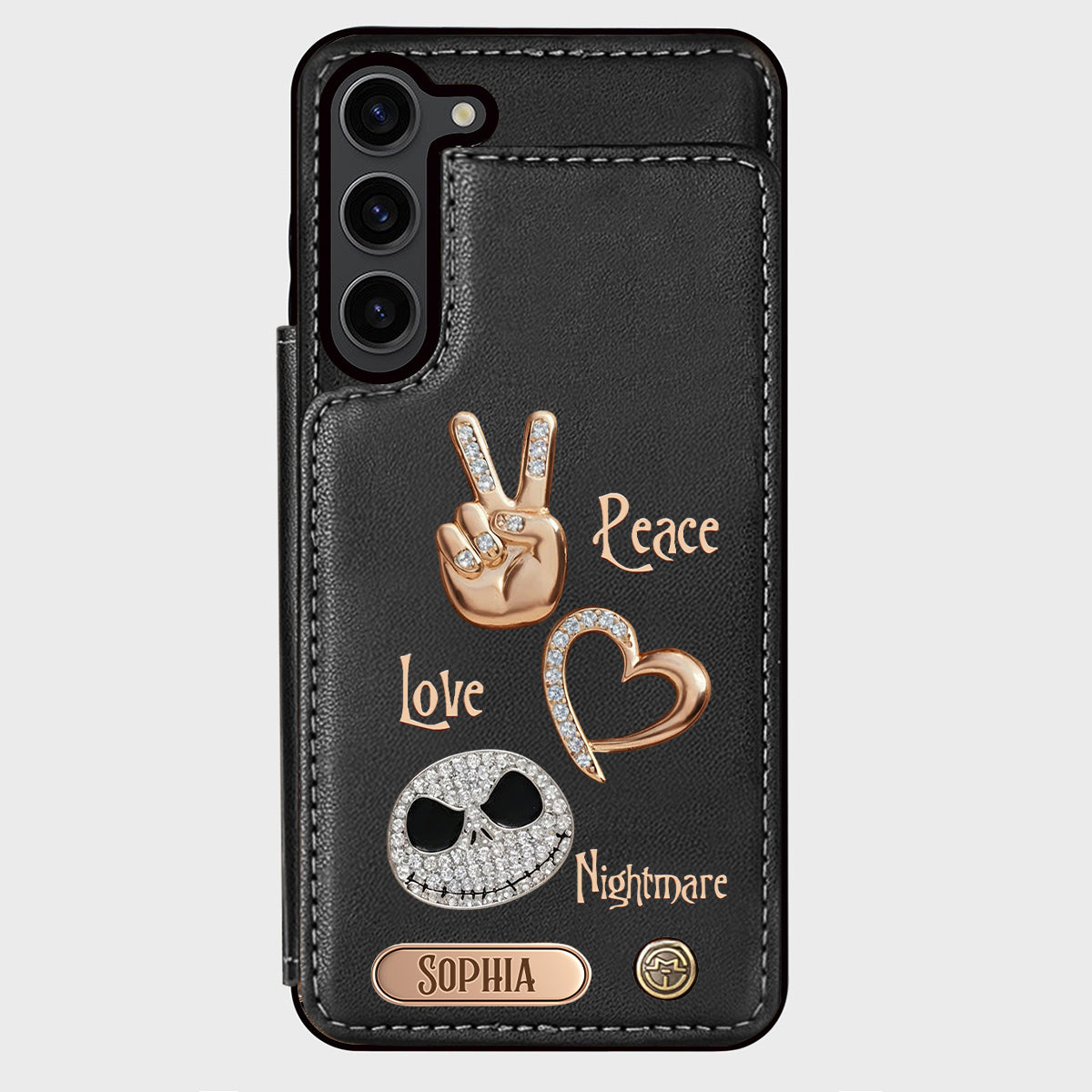 Peace Love Nightmare - Personalized Nightmare Wallet Phone Case