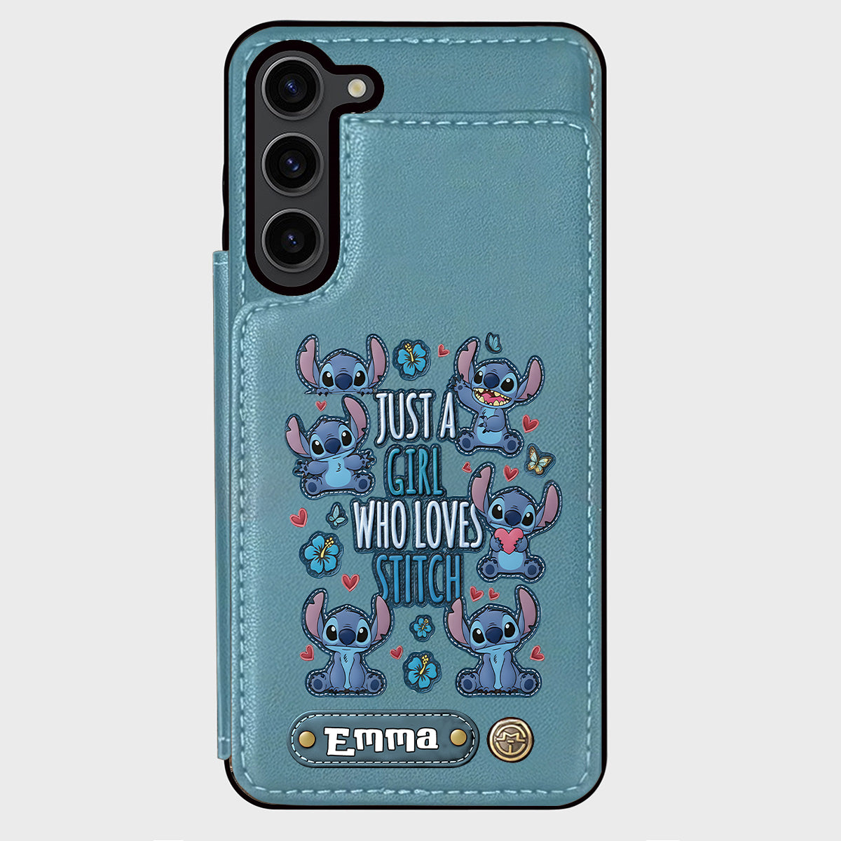 Just A Girl Who Loves Stitch - Personalized Ohana Wallet Phone Case