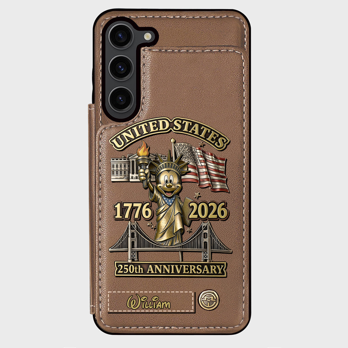 250 Years Of Freedom 1776 2026 - Personalized Mouse Wallet Phone Case