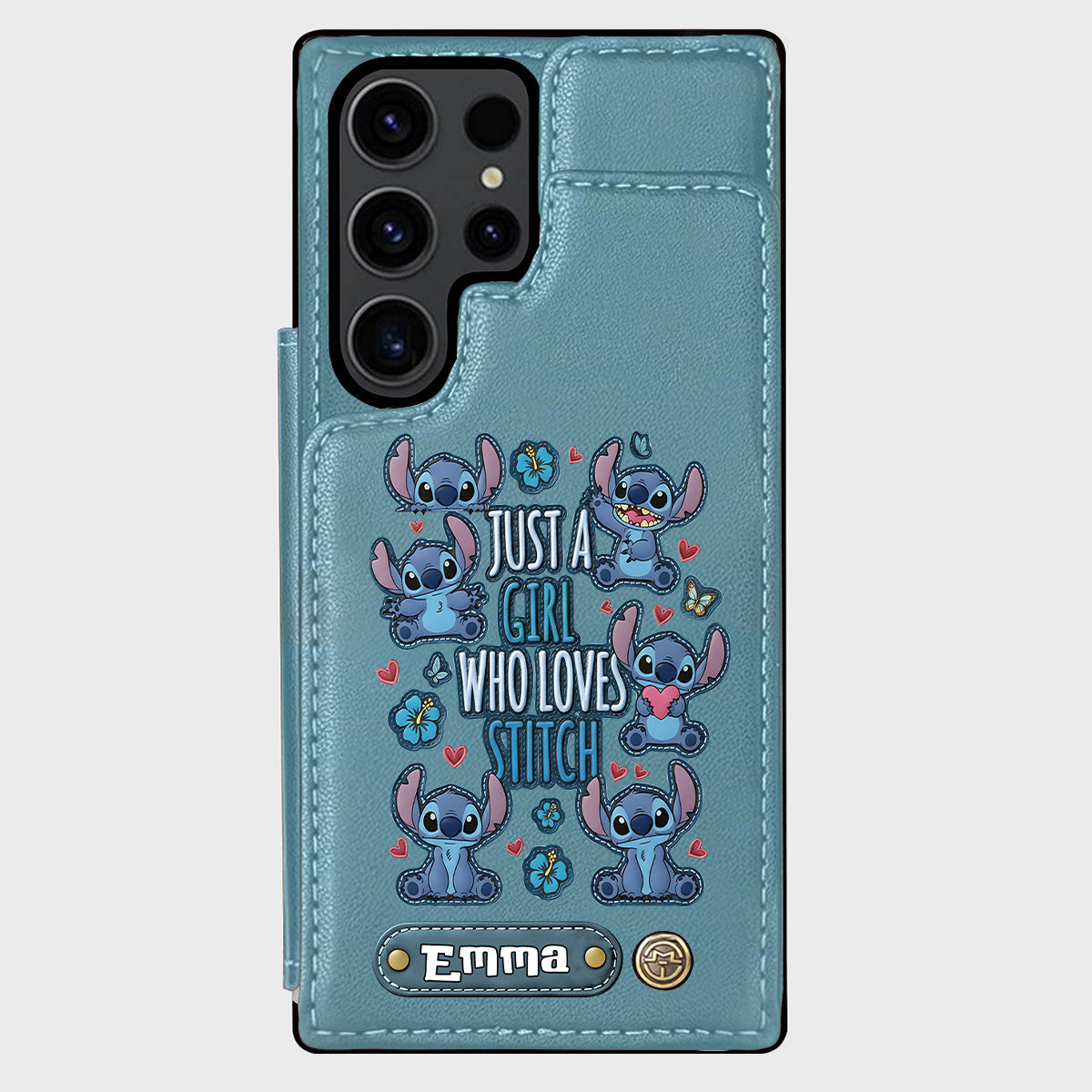 Just A Girl Who Loves Stitch - Personalized Ohana Wallet Phone Case