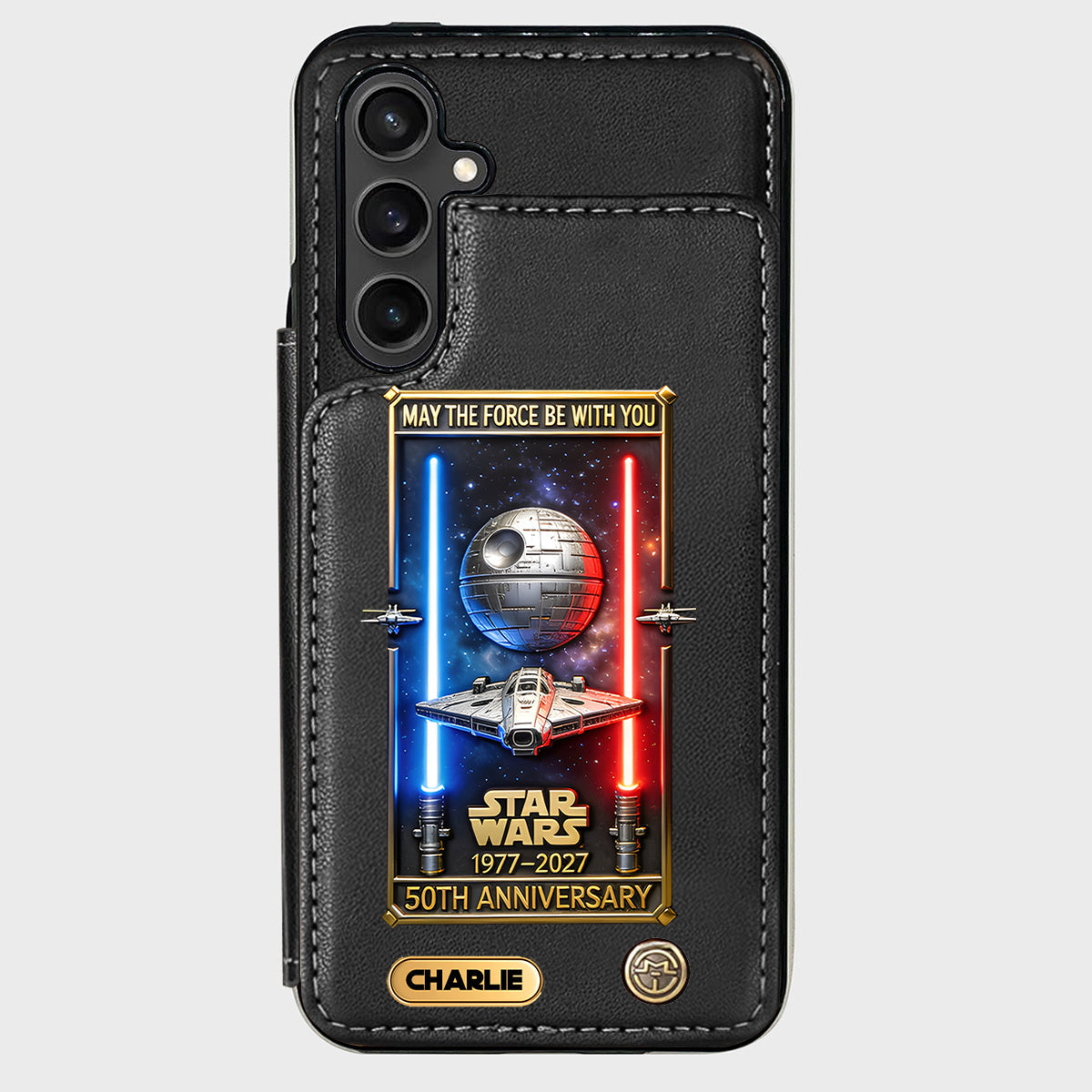 50th Anniversary - Personalized The Force Wallet Phone Case