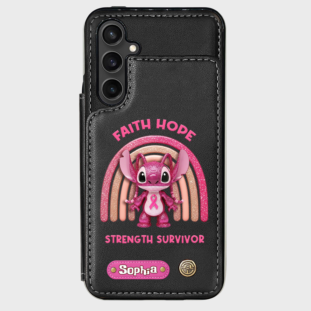 Faith Hope Love - Personalized Breast Cancer Awareness Wallet Phone Case