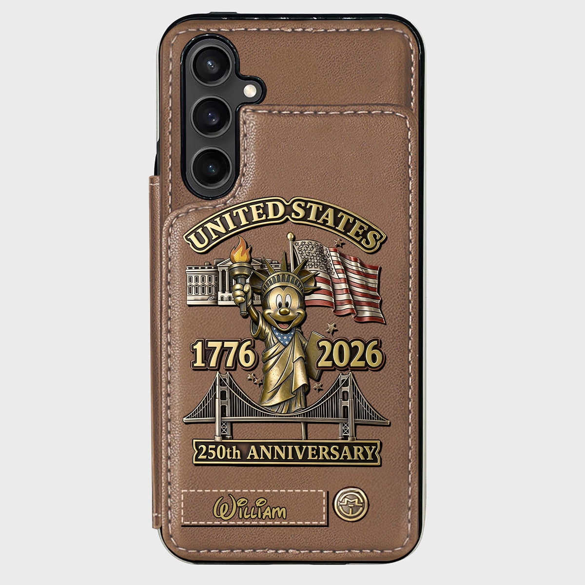 250 Years Of Freedom 1776 2026 - Personalized Mouse Wallet Phone Case