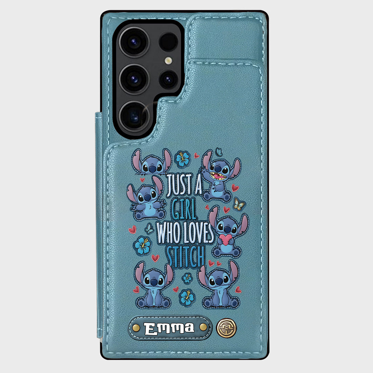 Just A Girl Who Loves Stitch - Personalized Ohana Wallet Phone Case
