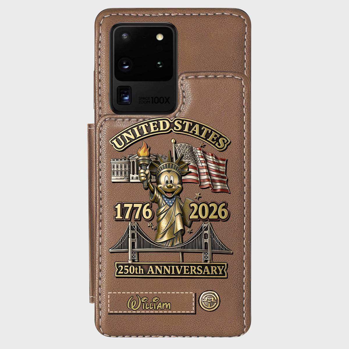 250 Years Of Freedom 1776 2026 - Personalized Mouse Wallet Phone Case