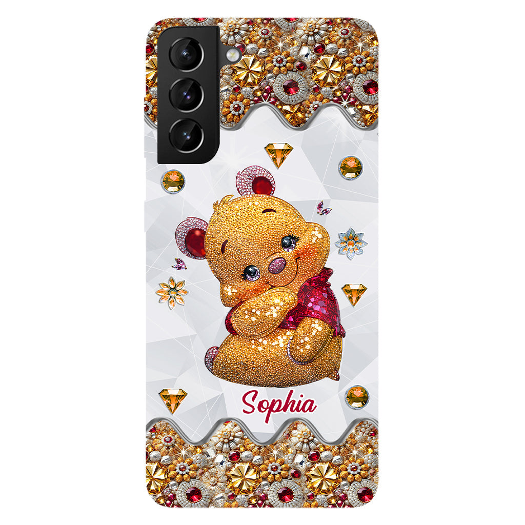 Cute Yellow Bear - Personalized Mouse Full Print Phone Case