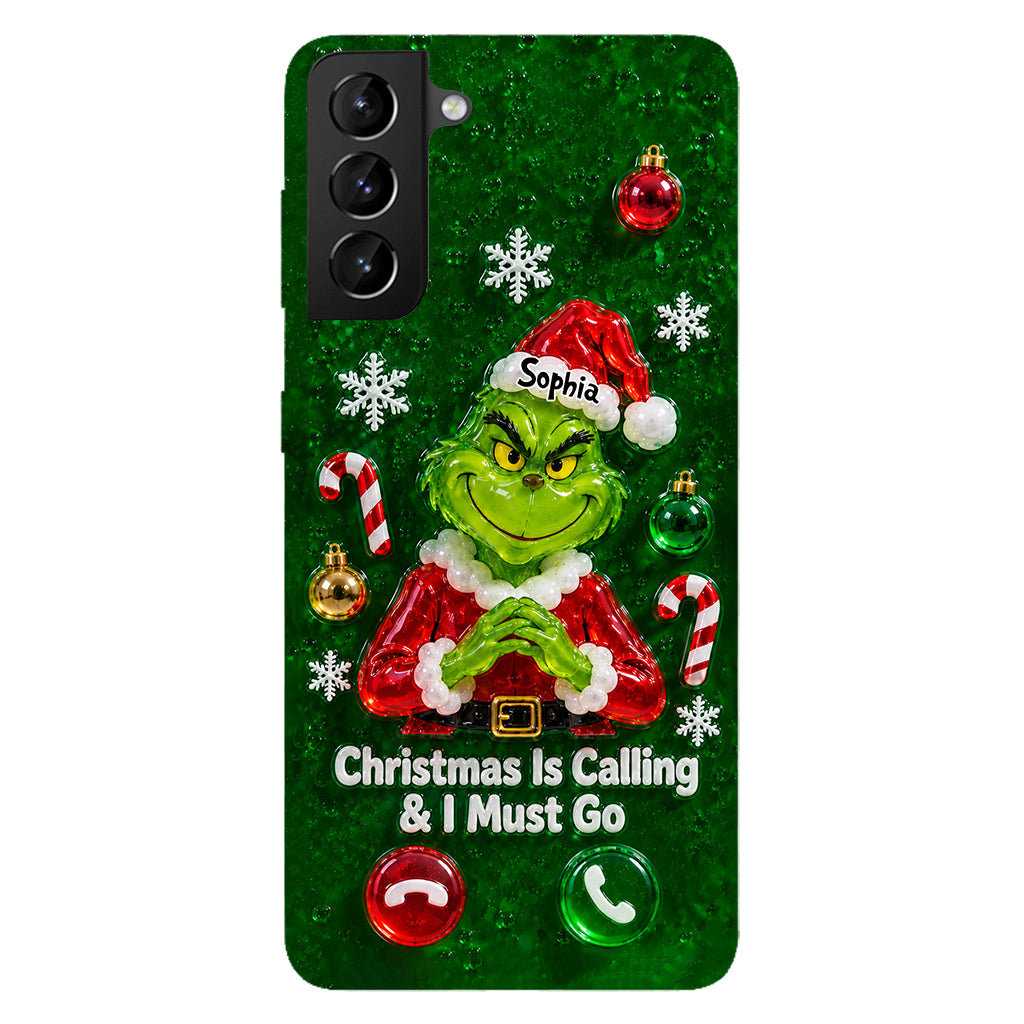 Christmas Is Calling & I Must Go - Personalized Stole Christmas Full Print Phone Case