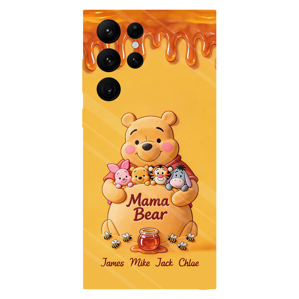 Mama Bear - Personalized Yellow Bear Full Print Phone Case