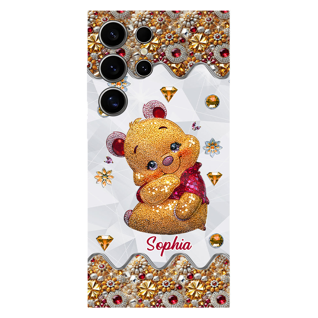 Cute Yellow Bear - Personalized Mouse Full Print Phone Case