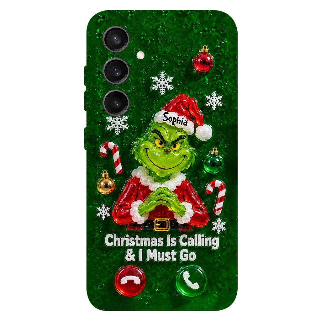Christmas Is Calling & I Must Go - Personalized Stole Christmas Full Print Phone Case