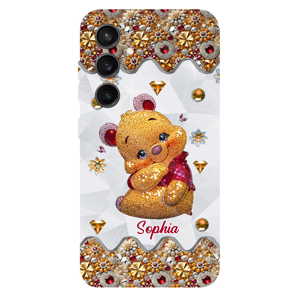 Cute Yellow Bear - Personalized Mouse Full Print Phone Case