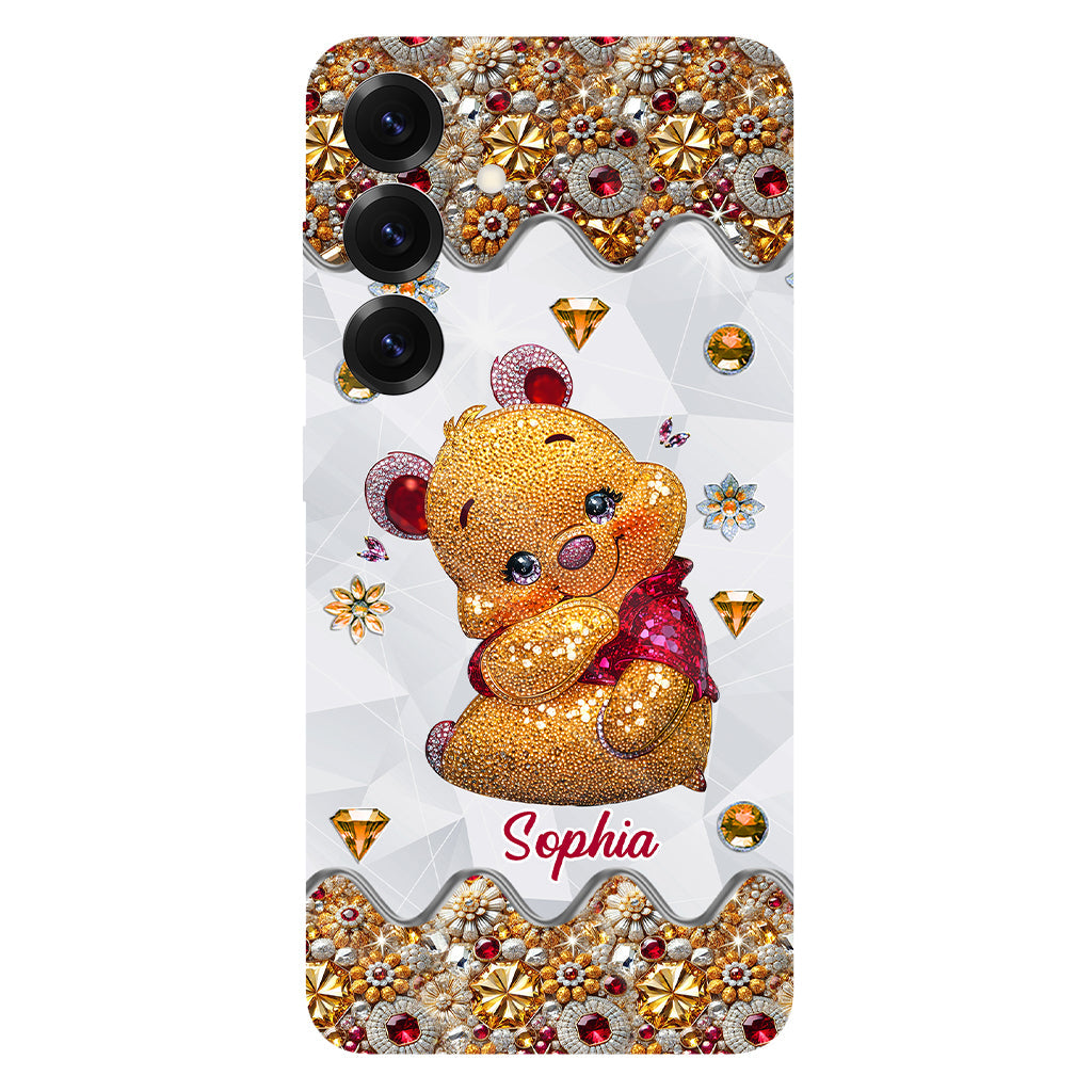 Cute Yellow Bear - Personalized Mouse Full Print Phone Case