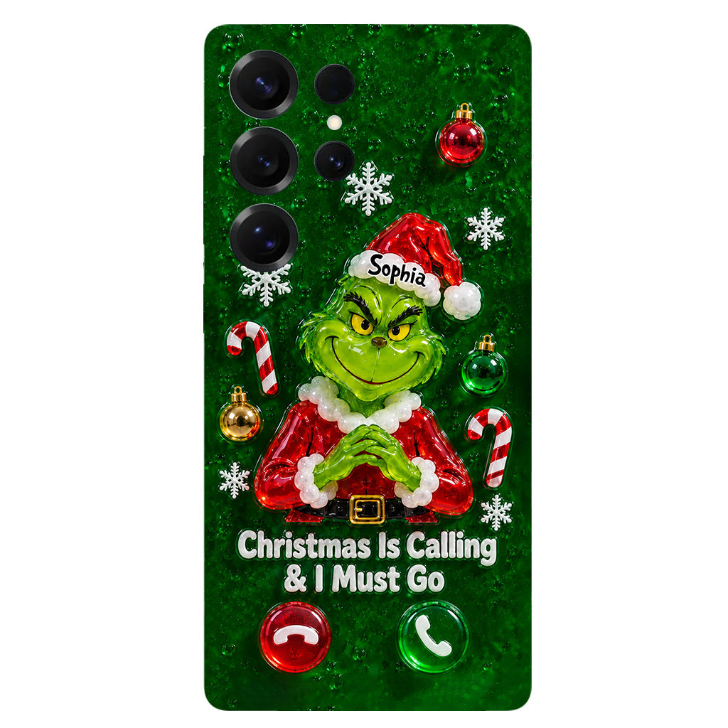 Christmas Is Calling & I Must Go - Personalized Stole Christmas Full Print Phone Case