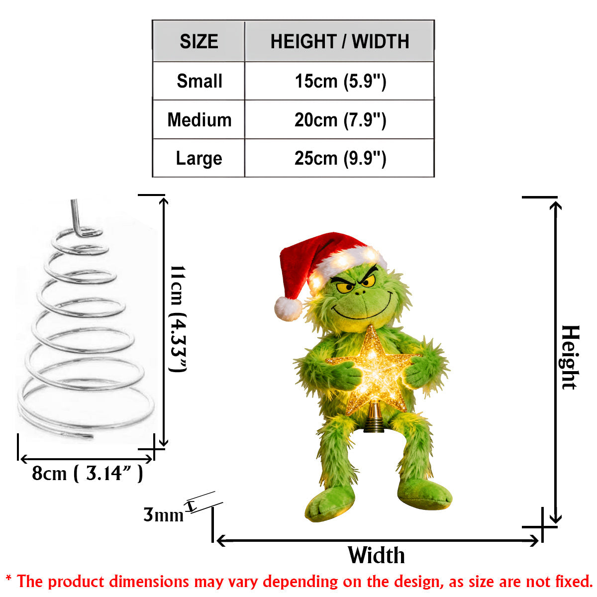 [MUST-HAVE] Merry Grinchmas - Stole Christmas LED Light Tree Topper