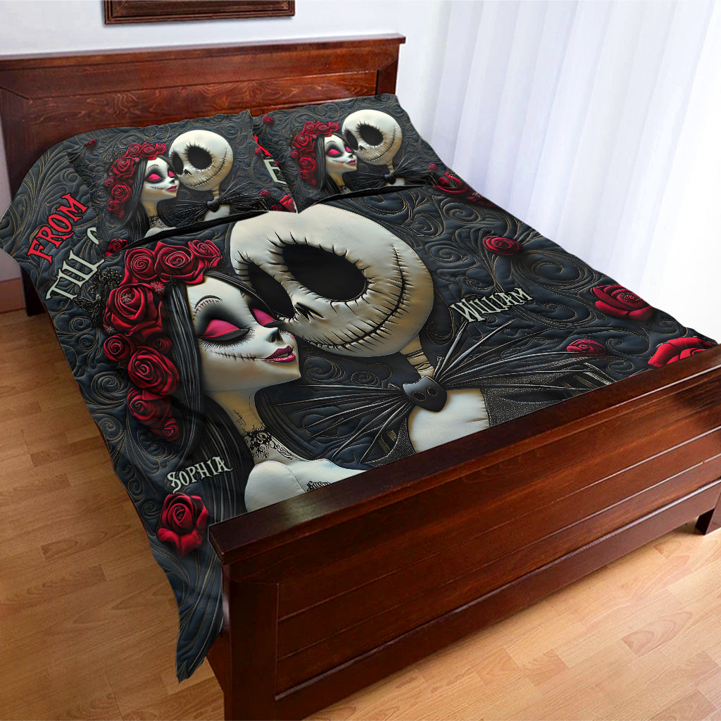 From Our First Kiss Till Our Last Breath - Personalized Nightmare Bedding Set