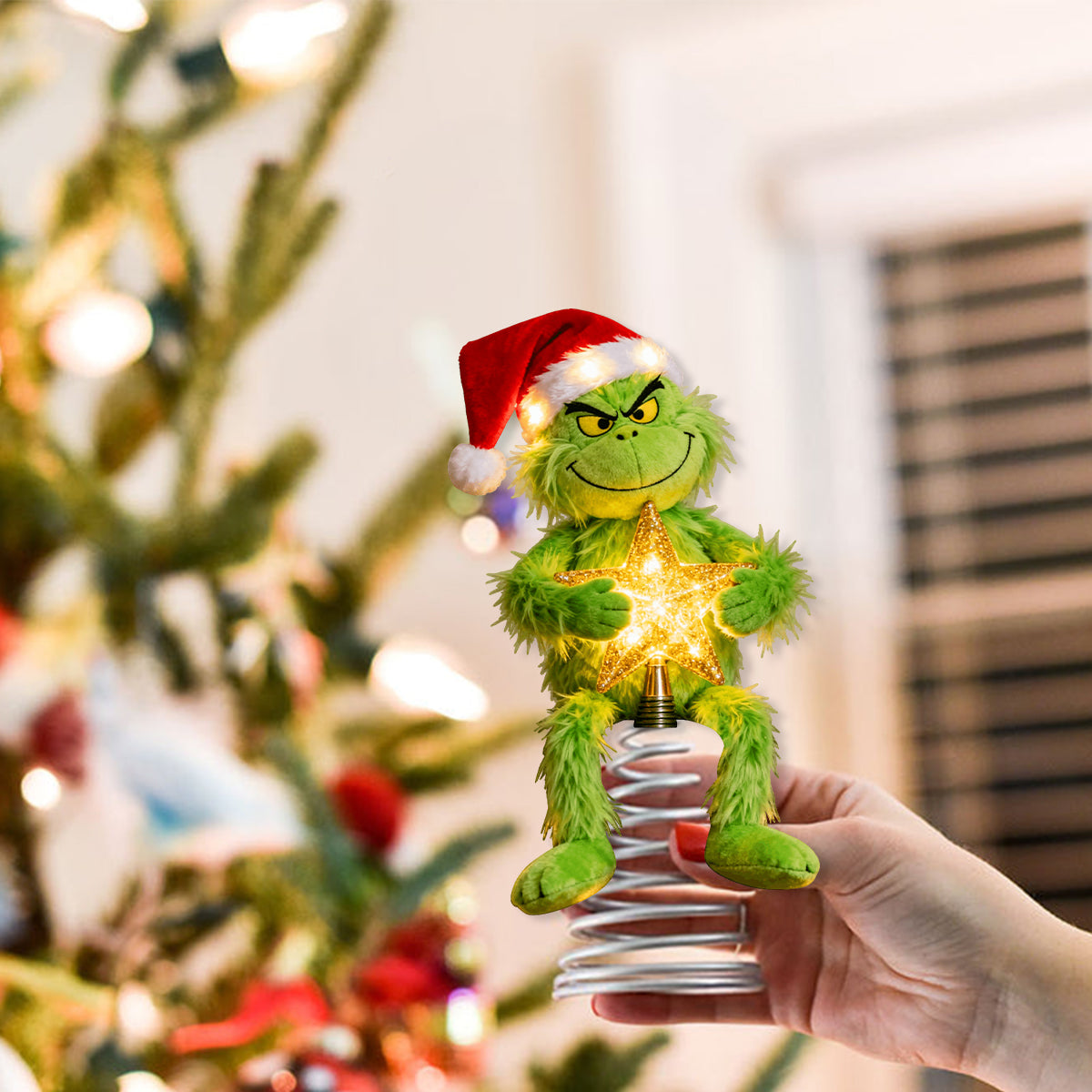 Merry Grinchmas - Stole Christmas LED Light Tree Topper