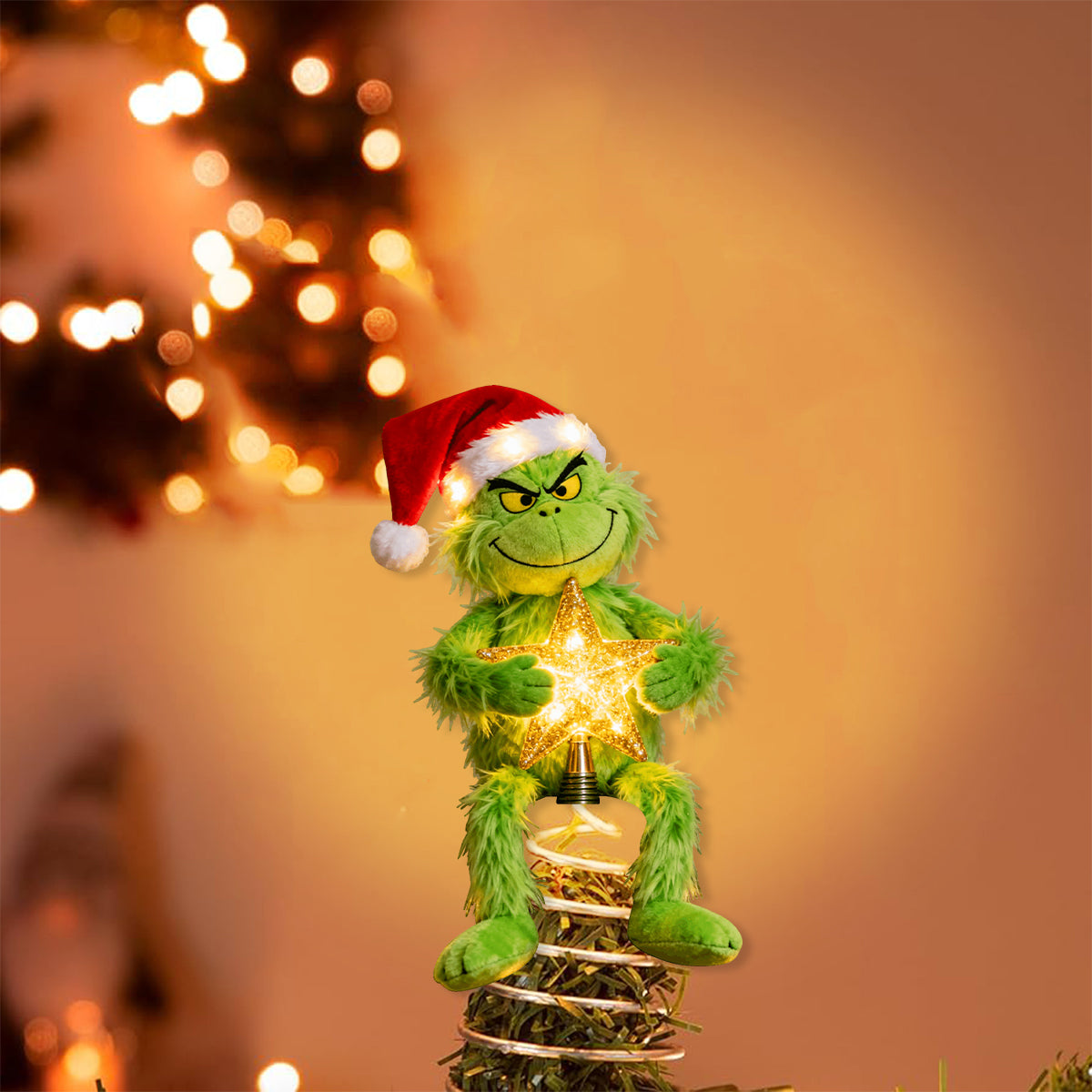 Merry Grinchmas - Stole Christmas LED Light Tree Topper