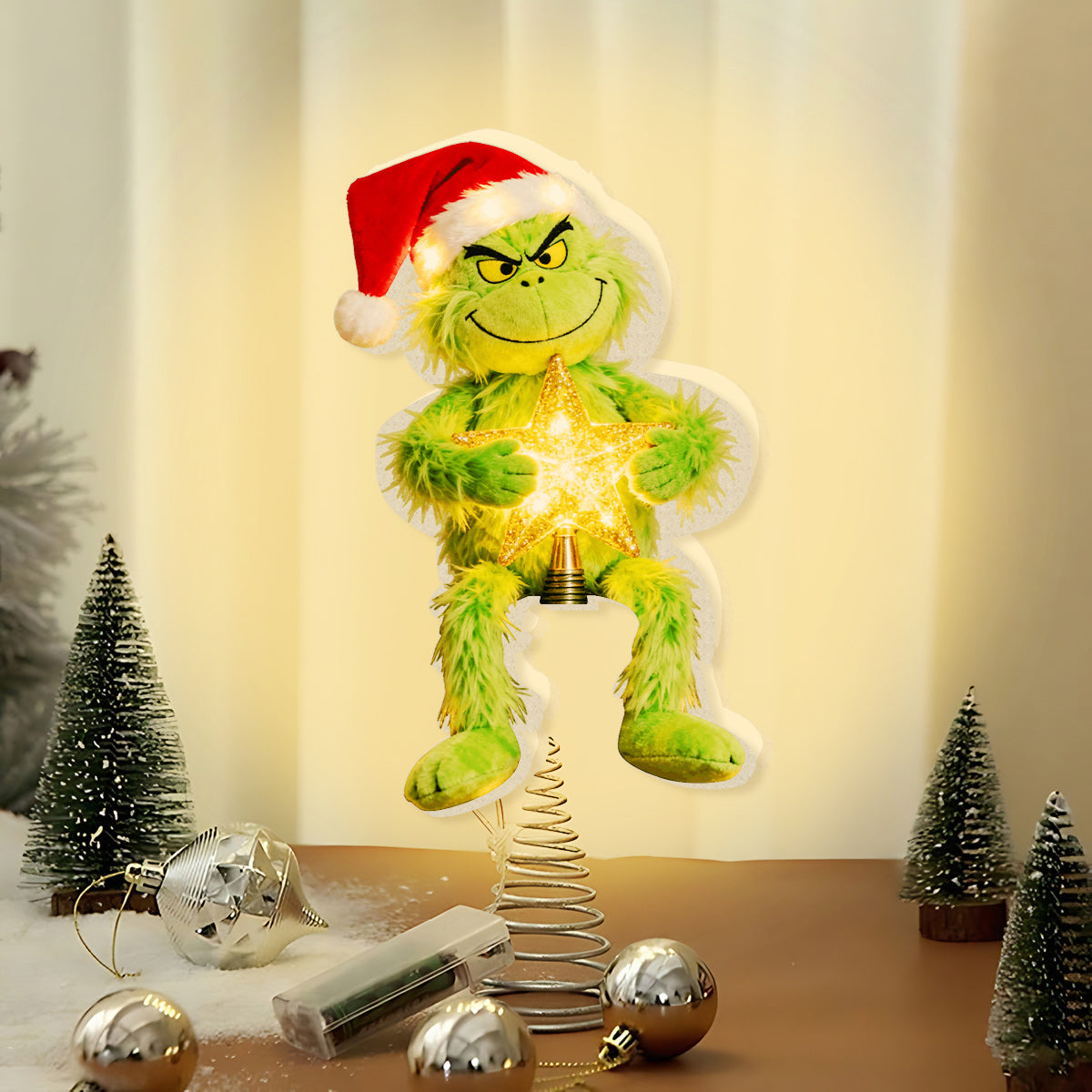 Merry Grinchmas - Stole Christmas LED Light Tree Topper