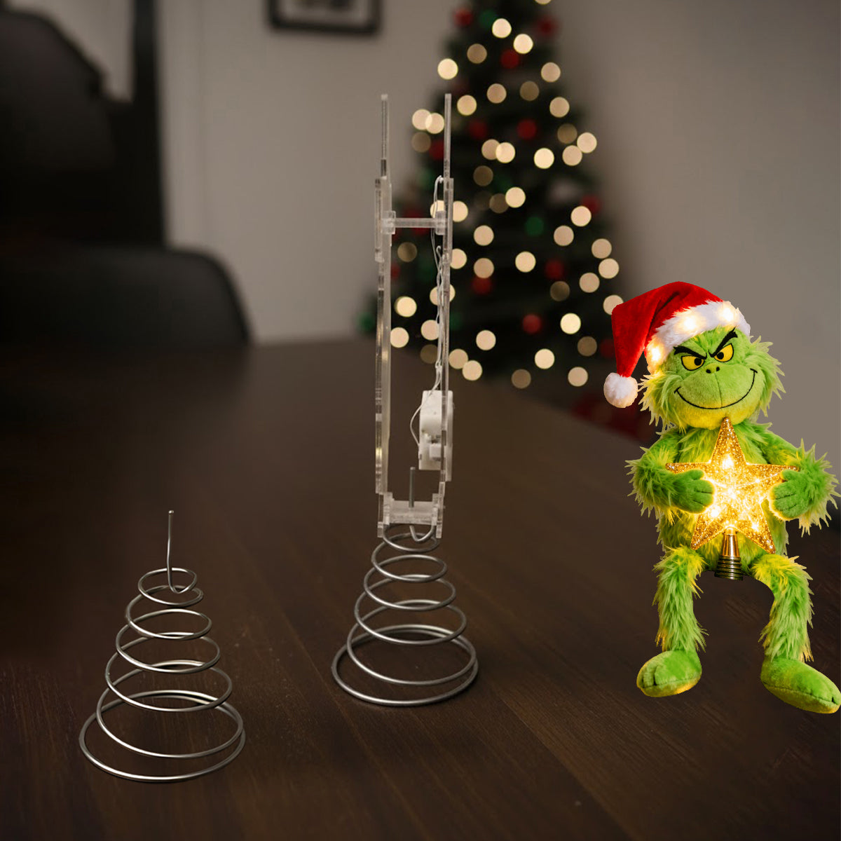 [MUST-HAVE] Merry Grinchmas - Stole Christmas LED Light Tree Topper