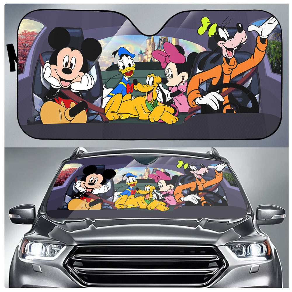 Mouse And Friends Mouse Car Sunshade 0523