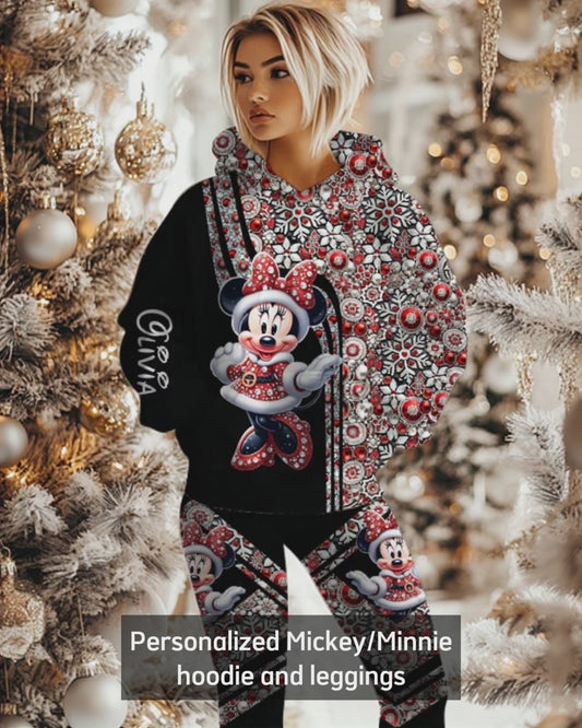 Cute Mouse Ears - Personalized Mouse Hoodie and Leggings