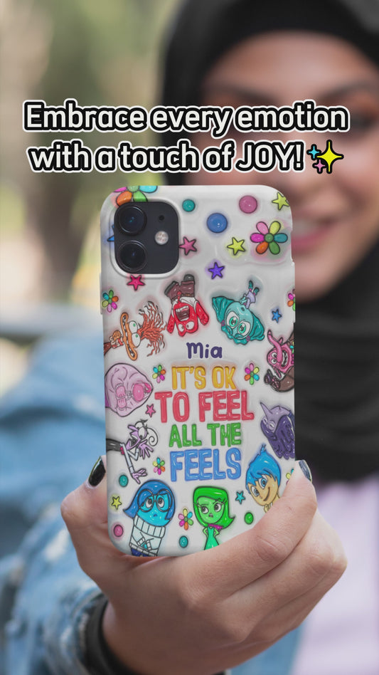 It's Ok To Feel All The Feels - Personalized Phone Case