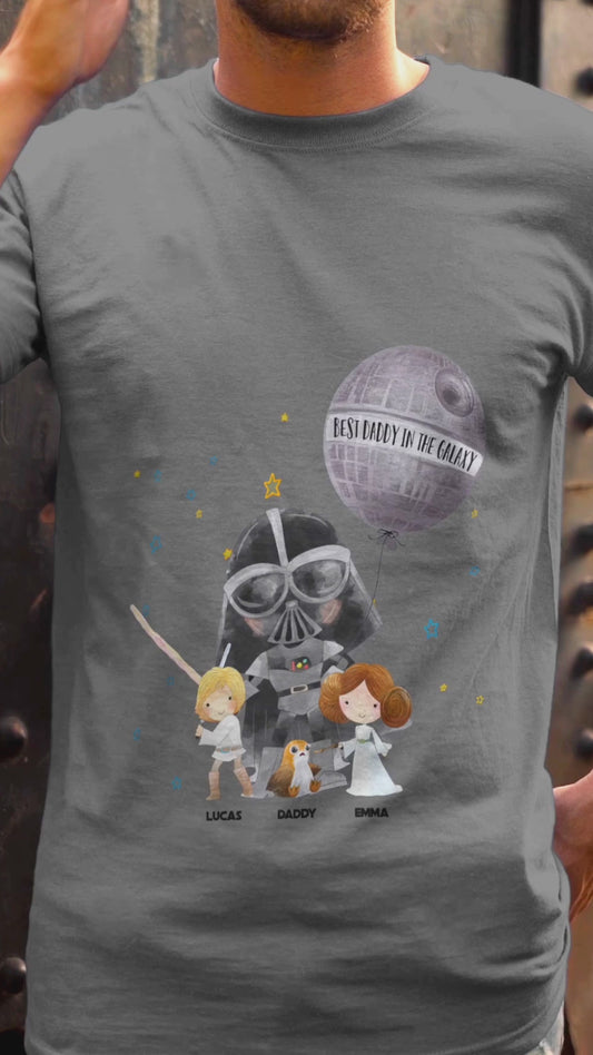 Best Dad In The Galaxy - Personalized Father's Day The Force T-shirt and Hoodie