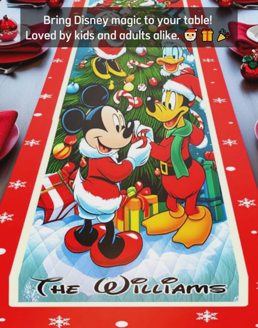 Merry Christmas - Personalized Family Table Runner