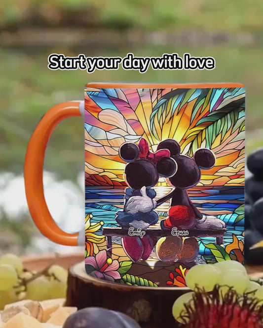 Romantic Sunset - Personalized Mouse Accent Mug