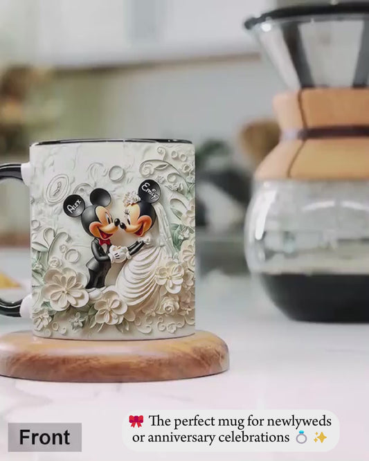 Cute Mouse Married Couple - Personalized Mouse Accent Mug