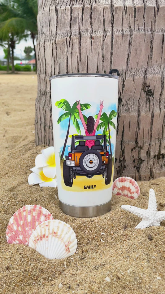 Yes I'm A Girl No You Can't Drive It - Personalized Car Tumbler