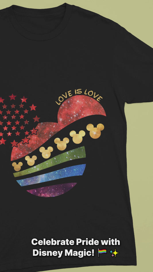 Mouse Head Galaxy Rainbow - LGBT Support T-shirt And Hoodie