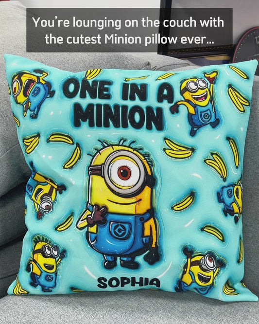 One In The Minion - Personalized Throw Pillow