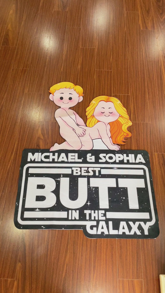 Best Butt In The Galaxy - Personalized The Force Shaped Doormat
