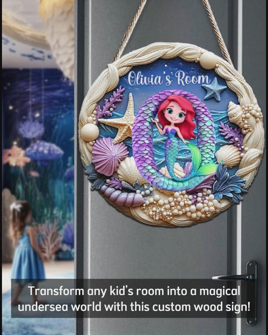 My Little Dream World - Personalized Kid Custom Shaped Wood Sign