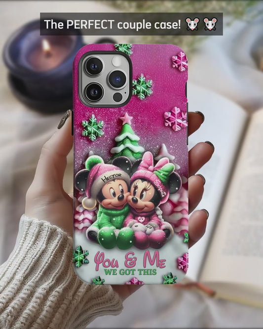 Mouse Couple - Personalized Mouse Full Print Phone Case
