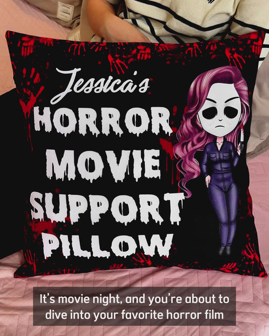 Horror Movie Support Pillow - Personalized Throw Pillow