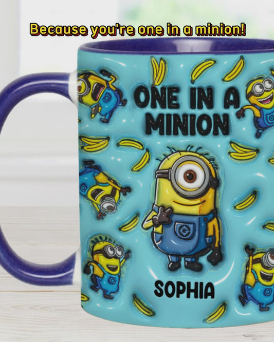 One In A Minion - Personalized Accent Mug